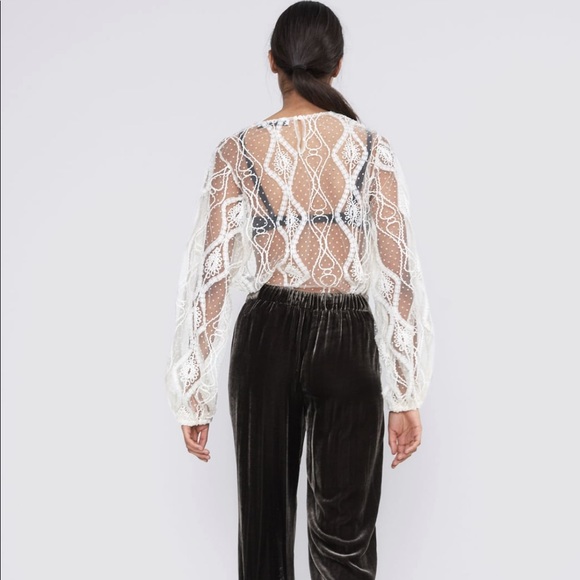 ZARA Mesh Tulle Top - Picture 6 of 10